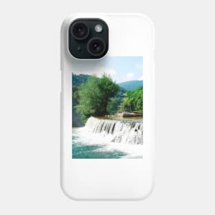 River Cascade Near Jajce Waterfall Phone Case