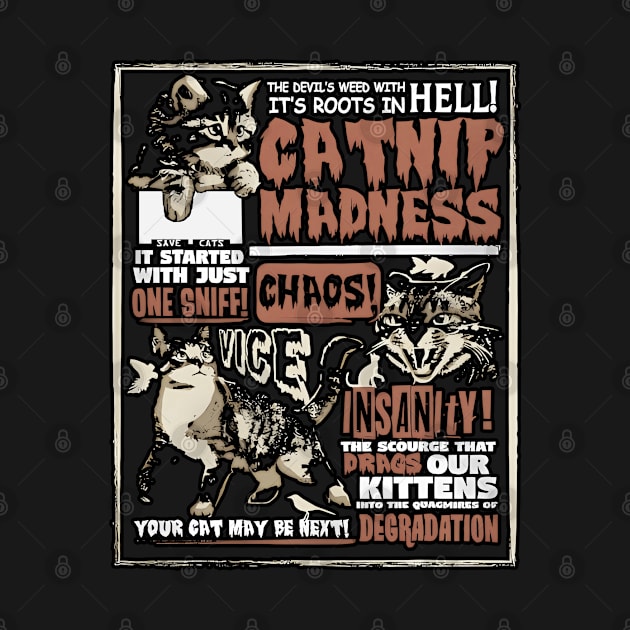 Catnip Madness Chaos Cute Kitten Funny Cat Humor by masterpiecesai