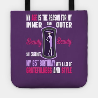 65 Year Old Women Gift  Fabulous Bday 1956 - Girls 65th Birthday Tote