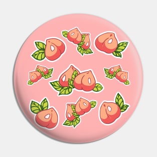 Cute peachy pattern with some peaches Pin