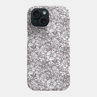 Black and White Wild Roses Phone Case