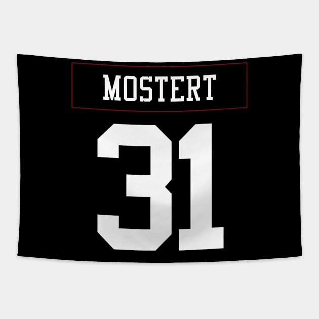 Raheem Mostert 49ers Tapestry by telutiga