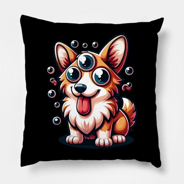 Corgi monster Pillow by Ferdi Everywhere