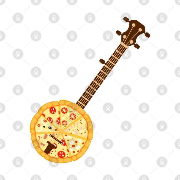 Banjo guitar pizza by ShirtyLife