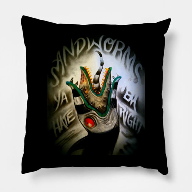 Sandworm Pillow by Chunk Nugget