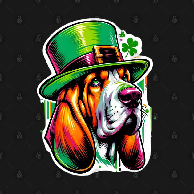 Bloodhound in Saint Patrick's Day Festive Mood by ArtRUs