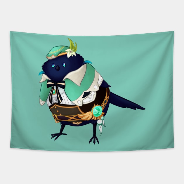 Bird Bard Tapestry by ZioCorvid