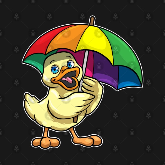 Duck with Umbrella by Markus Schnabel