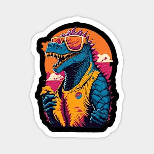 Retro Godzilla Magnet