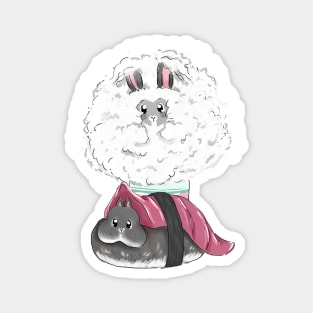 Cotton Candy and Tuna Rabbit Magnet