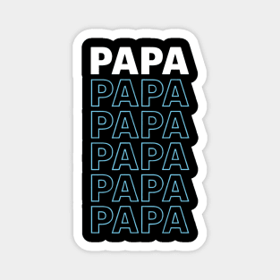 Papa Typography Father's Day Design Magnet