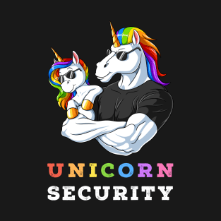 Unicorn Security Halloween Brother of the Birthday Girl T-Shirt
