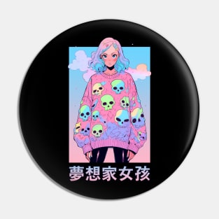 Anime Dreamer Sad Girl Pin