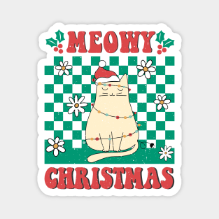 Meowy Christmas Magnet