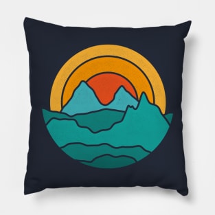 Mountains colorful vibrations Pillow