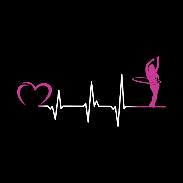 Heartbeat Hula Hoop EKG Hullern Girl by RRDESIGN