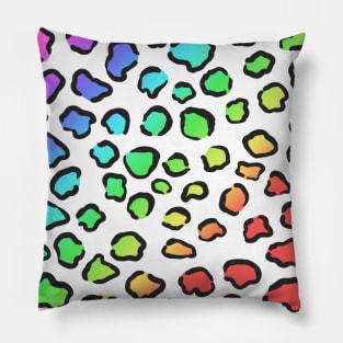 Rainbow Leopard Pattern Pillow