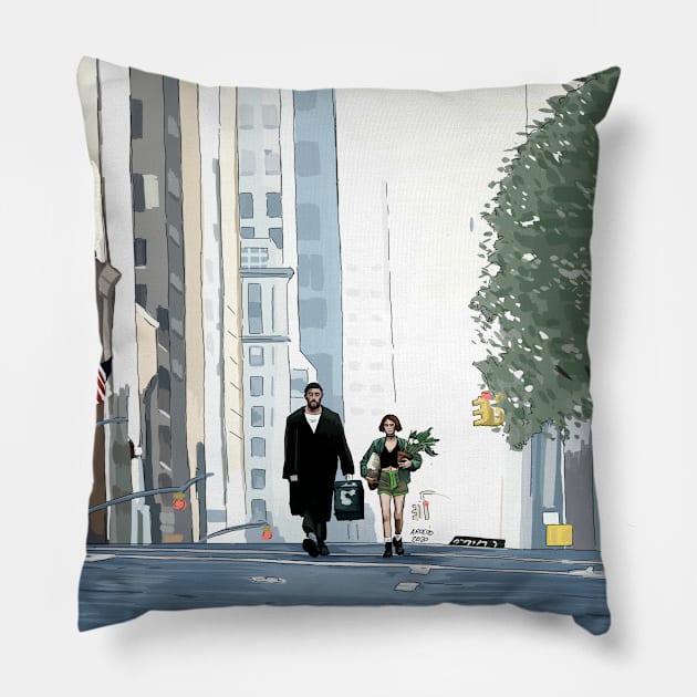 Leon the Professional Illustration Pillow by burrotees