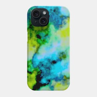 green blue and yellow abstract Phone Case