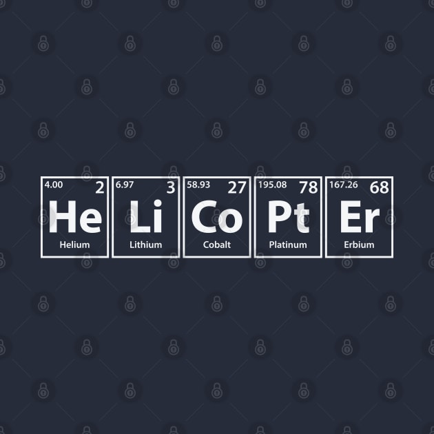 Helicopter (He-Li-Co-Pt-Er) Periodic Elements Spelling by cerebrands