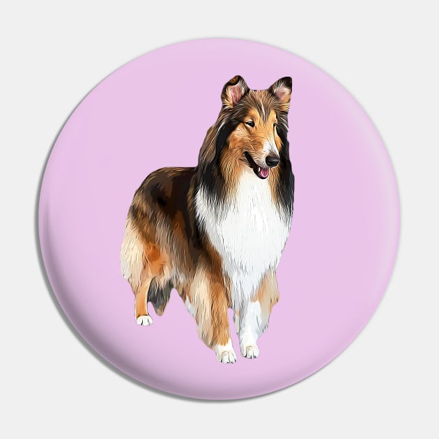 Rough Collie Pin by Elarex