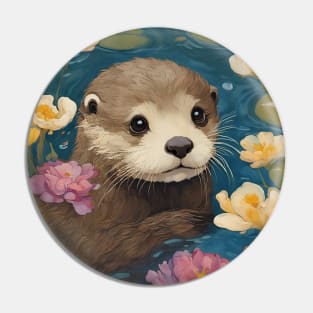 Otter Lover Cute Baby Otter Pin