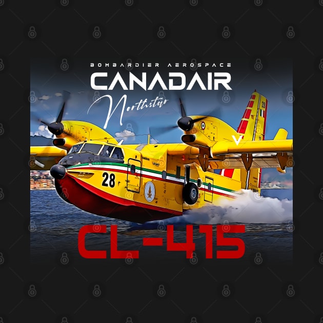 Canadair cl-415 Northstar firebomber Aircraft by aeroloversclothing