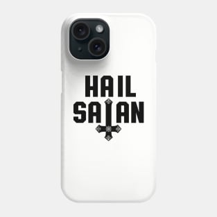 Hail Satan | Black on White | Satanic Phone Case