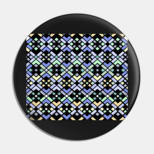 Abstract geometric pattern - blue, green and black. Pin
