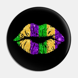 Lips Fleur De Lys Mardi Gras Carnival Party Women Pin