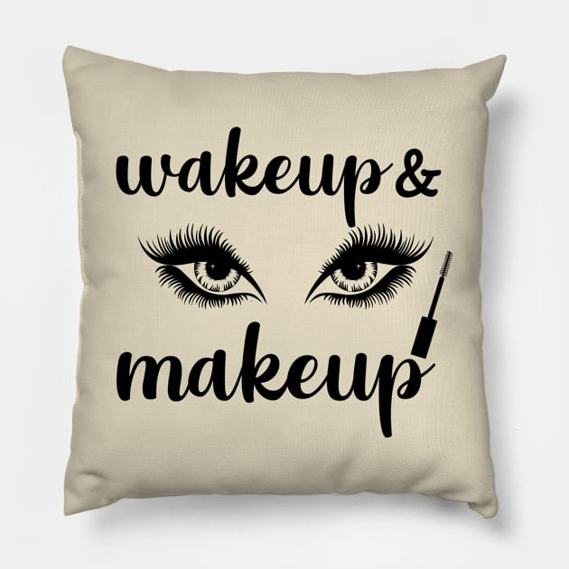 Wakeup and Makeup Pillow by sandyrm