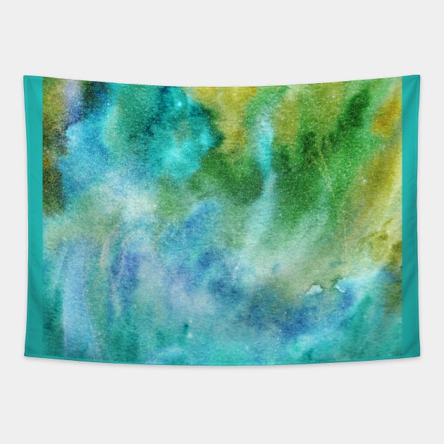 Space Watercolor Fusion Wonder Tapestry by PosterpartyCo