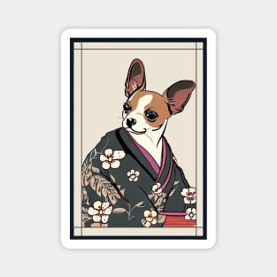 Chihuahua Japanese wear kimono vintage Magnet