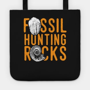 Fossil hunter tshirt - great paleontolgy gift for the fossil collector Tote