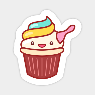 Cupcake Ice Cream Emoji Magnet