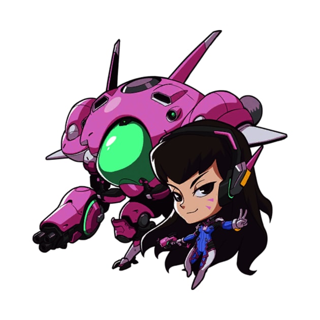 D.Va Cute Spray - Overwatch by Bystanders