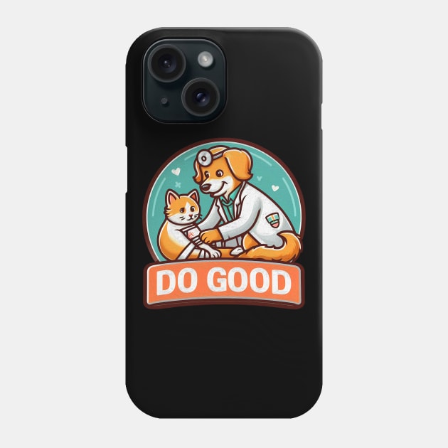 Do Good Dog Doctor Bandage Cat Injury Phone Case by Plushism