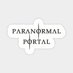 Paranormal Portal split logo - black Magnet