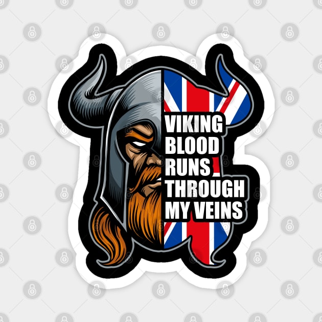 British Viking Warrior Culture UK Flag Valhalla Magnet by RadStar