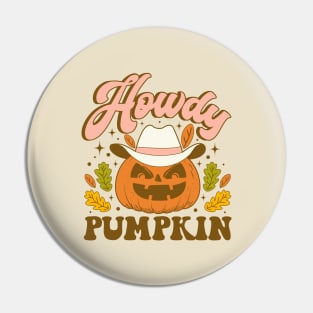 Howdy Pumpkin II Halloween Pin