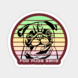 for pugs sake - cute pastel pug dog Magnet