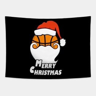 Christmas Basketball Santa Tapestry