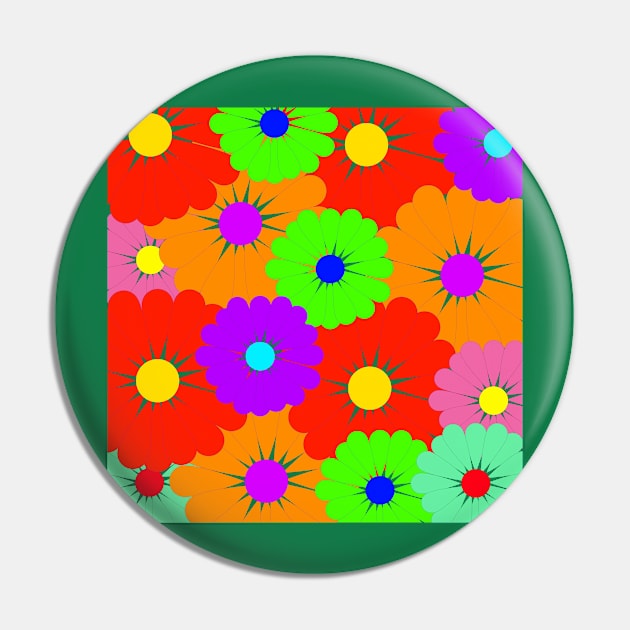 retro hippy flower power pattern Pin by pauloneill-art