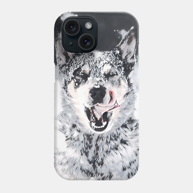 Wolf snow dog Phone Case by miamia