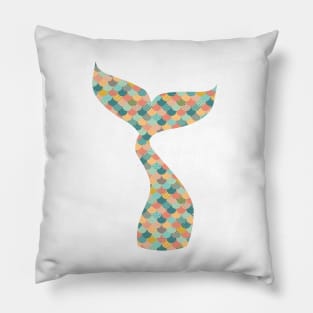 Patchwork Mermaid Scales Pillow