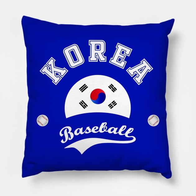 Korea Baseball Team Pillow by CulturedVisuals