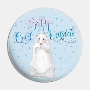 Ice bear in winter Pin