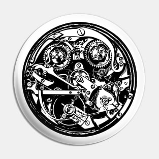 Pocket Watch Clockwork Pin