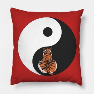 Tiger and Yin Yang Pillow