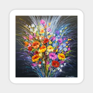 Bouquet of flowers for happiness Magnet